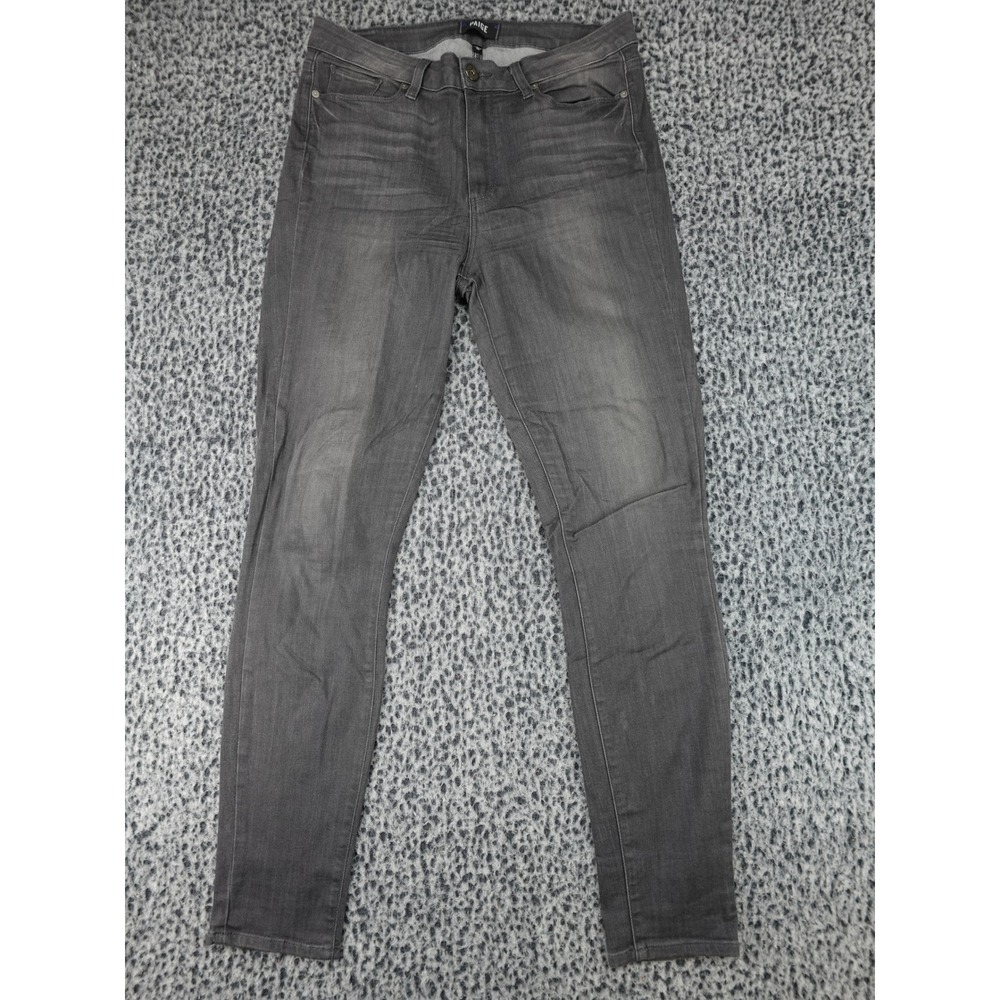 Paige Hoxton Ultra Skinny Jeans Womens 31 Grey High Rise Stretch 14057